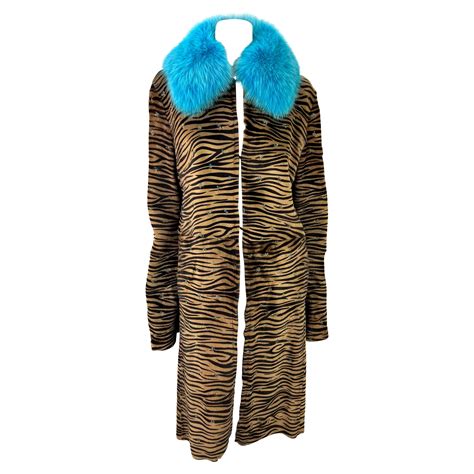 fur GIANNI VERSACE Coats for Women 